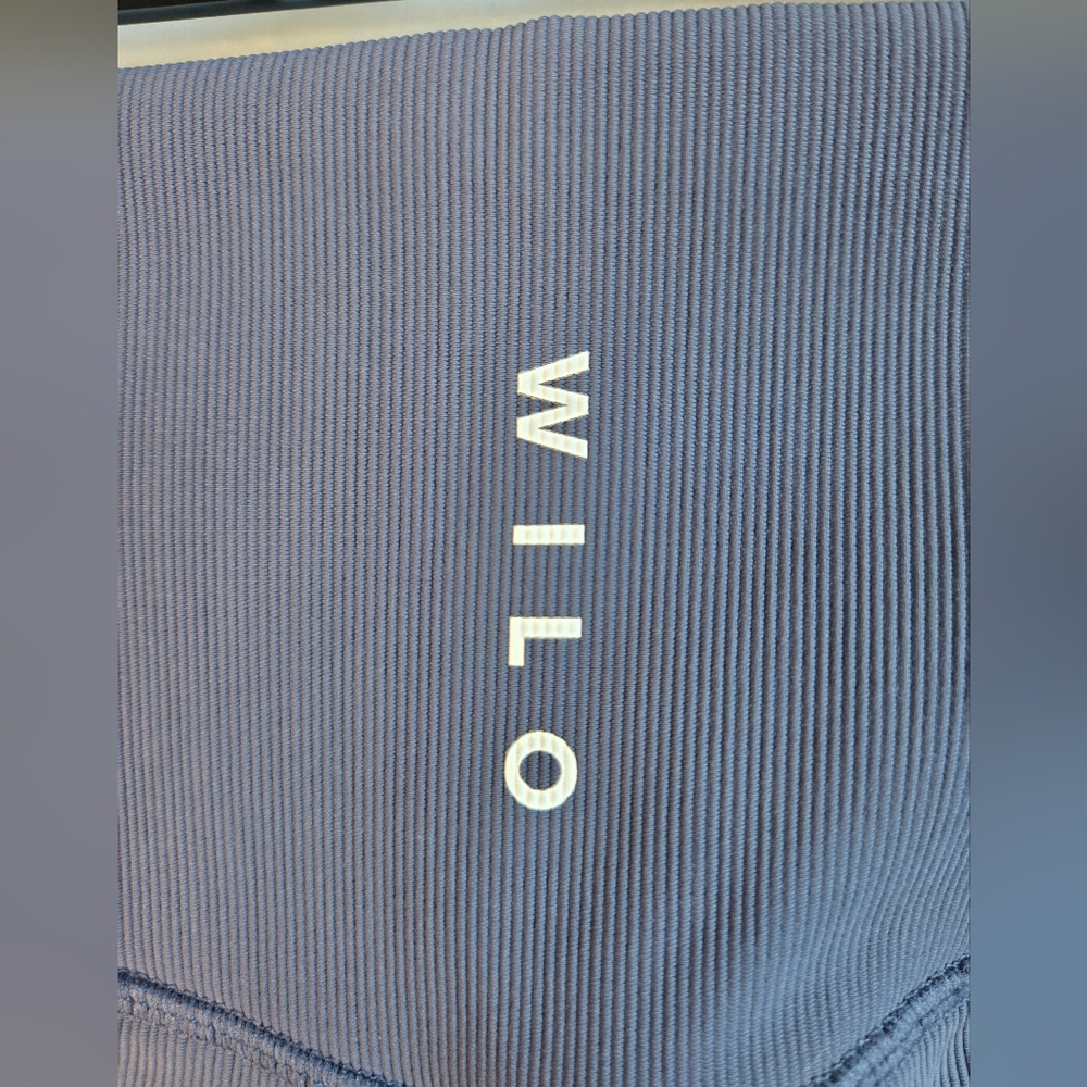 G255. Wilo The Label Base Ribbed 7/8 Legging in Blue-Gray - Size M - Picture 3 of 9